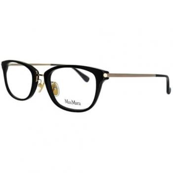 Montura de Gafas Graduadas Mujer Max Mara MM5043-D 001, Negro Brillante, Talla Única, Estilo Rectangular
