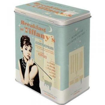 Nostalgic-Art Caja de Almacenamiento Retro L Breakfast at Tiffany's – Idea de Regalo para Amantes al Cine, Lata Grande de café, Diseño Vintage, 14 cm