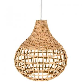 Lámpara de Techo Beige de Rattan 36*33*33cm - Signes Grimalt By SIGRIS
