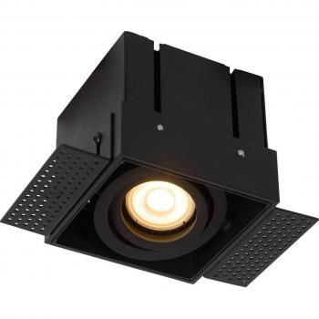 Foco empotrable trimless GU10 1 luz negro ajustable