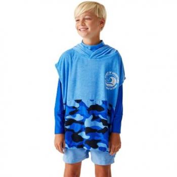 Regatta Kids Hooded Towel Robe II - Elysium Blue, Size: 3-5 Years
