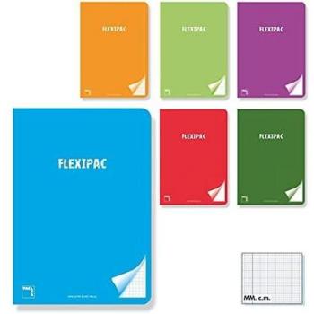 Libreta Pacsa Flexipac 48 hojas milimetrada tapas polipropileno A4 90gr c/surtidos -6u-