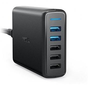 Anker PowerPort Speed 5 Interior Negro - Cargador