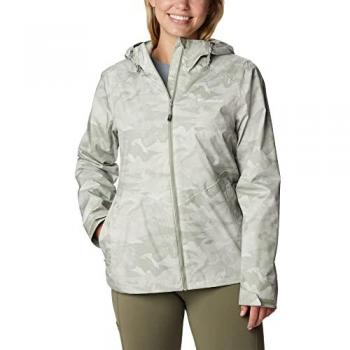 Chubasquero Impermeable de Mujer Columbia Inner Limits™ II con Capucha, Estampado Gris Blanquecino, Talla XS