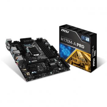 MSI H170M-A PRO, Placa base, LGA1151 MATX, DDR4