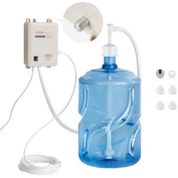 VEVOR Automatic Electric Bottled Water Dispenser Pump System, 5 Gallon Capacity, Single Inlet Water Jug Pump, Compatible with Coffee/Tea Machines and Refrigerators