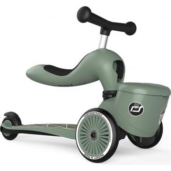 Scoot & Ride Patinete Highwaykick One Lifestyle Green Lines - Patinete para niños, diseño moderno y atractivo, altura ajustable del manillar, ruedas de alta calidad para una mejor estabilidad, fácil plegado y transporte, adecuado para niños a partir