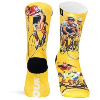 Calcetines Pacific & Co Tour Amarillo Unisex 42/45 con tejido Coolmax, sublimado multicolor