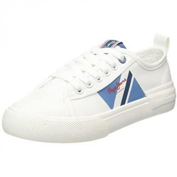 Zapatillas Vulcanizadas Pepe Jeans Allen Flag Blancas para Mujer