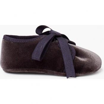 Zapato inglés de bebés de terciopelo con lazo de faya