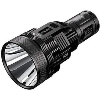 Nitecore TM39 Tactical Rechargeable Flashlight with 4x 3400 mAh Batteries, 5200 Lumens, Long Throw up to 1640 Yards