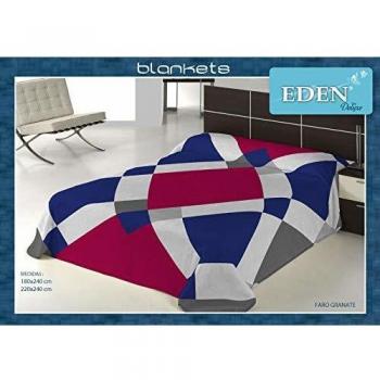 EXP-TRADING Manta Tacto Terciopelo 105 cm Granate Faro
