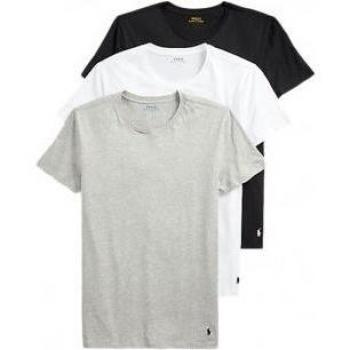 Polo Ralph Lauren Men's 3-Pack Crew Neck T-Shirts - White, Grey, Black (Size S)