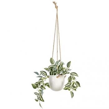 Planta Decorativa 24 x 35 x 25 cm Blanco Verde PVC