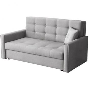 Sofá-cama Columbus 102, color gris, dimensiones 153 x 85 x 98 cm, incluye caja de ropa de cama, parcialmente montado