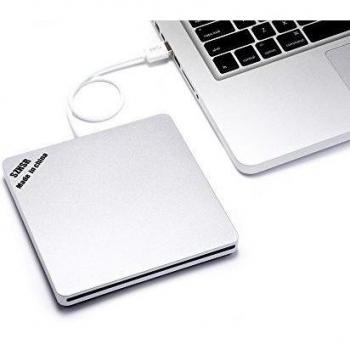 Super Slim External DVD VCD unidad de CD para Windows 10, USB3.0 externa ranura cd/dvd rw unidad grabadora quemador Superdrive para Apple MacBook Pro Air iMAC y otros portátiles PC