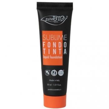 puroBIO Cosmetics Sublime Liquid Foundation 30 ml - Waterproof, High and Modulable Coverage, Shade 01
