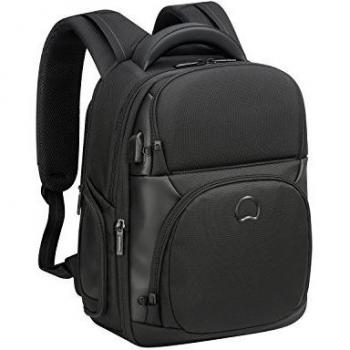 Delsey Paris QUARTERBACK PREMIUM Mochila tipo casual, 44 cm, 20.6 liters, Negro