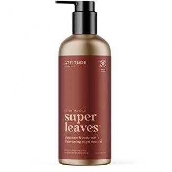 Super Leaves 2-in-1 Shampoo and Body Wash with Essential Oils - Bergamot & Ylang-Ylang, 473 mL