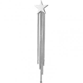 Ear Candy - Piercing largo Valkiria de plata bañado en rodio