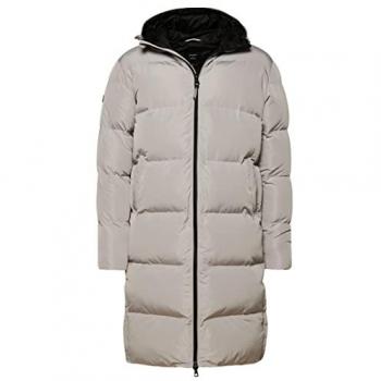 Superdry Men's Longline Duvet Jacket, Flat Grey, XXL