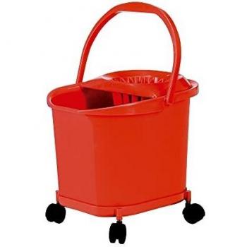 Denox DEN359 Fregasuelos Selecta con Ruedas 16L, Rojo, 405x295x340 mm
