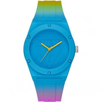 Guess Retro Pop W0979L28 Ladies Watch - Reloj de mujer con correa de silicona azul y diseño retro pop