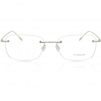 Gafas Recetadas Anti-Azules Rectangulares Sin Armazón de Titanio Grises para Hombre - SmartBuy Collection