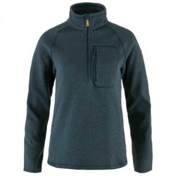 Fjällräven Övik Women's Navy Fleece Half Zip Sweater - Size L