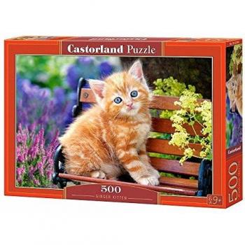 Castorland B-52240 Hobby Panoramic Ginger Kitten Jigsaw Puzzle, 500 Pieces Set, Multi