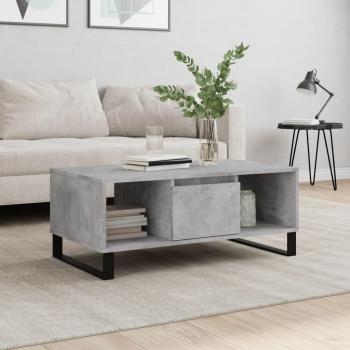 Mesa de centro Sala de estar Hormigón gris 90x50x36,5 cm Madera Multicapa