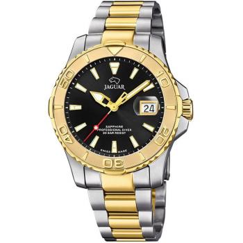 Reloj Jaguar Couple Diver J970/3 para Hombre, Caja de Acero Inoxidable 316L, Esfera Negra