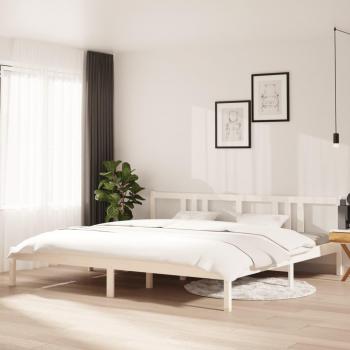 Estructura de cama madera maciza blanca 200x200 cm vidaXL