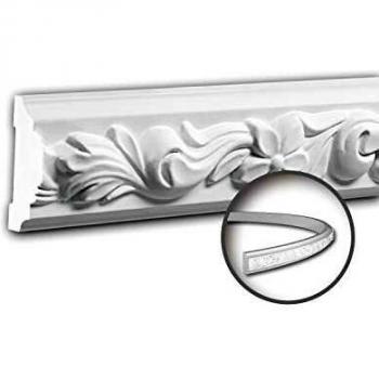 Moldura Flexible Decorativa Estilo Rococó Barroco Blanca 2 m Profhome