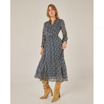 Vestido Midi Manga Larga NIZA para Mujer - Estilo Envolvente