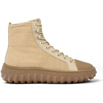 CAMPER Ground - Men's Ankle Boots in Beige, Size 44, Cotton Fabric/Smooth Leather