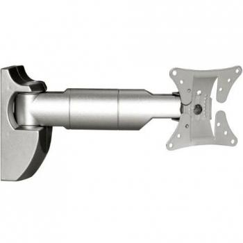 Soporte de pared para TV LCD 10-30 (25-76 cm) inclinable y giratorio, color plata, carga máxima 30 kg