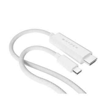 Cable HDMI USB-C 4K de 2,5 m en color blanco
