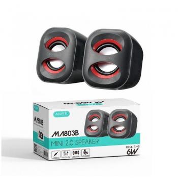 Altavoz Multimedia 2.0 MA803 Accetel - Negro y Blanco