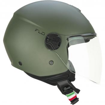 Casco Jet CGM 167A Mono Verde Opaco con Visera Larga Talla XS