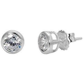 VIDAL & VIDAL Pendientes Plata con Circonitas redondo