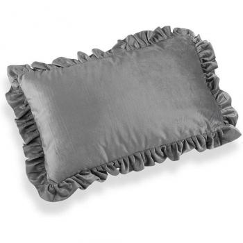 Cojín rectangular velvet gris