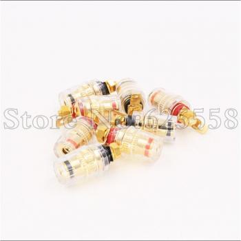 Juego de 8 Cubiertas de Poste de Enlace de Cobre para Cable de Altavoz Amplificador Banana de 4mm