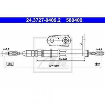 ATE 24372704092 cable de freno