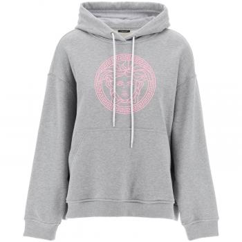 Versace Gray Women's Hoodie XS - Stylish Sweatshirt for Unisex