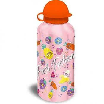 Kids Set Sandwichera Plastico Y Cantimplora Aluminio de Fresh Fashion Bolsa de Tela Y de Playa, 40 cm, Multicolor