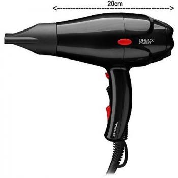 Secador de pelo Sinelco France Original Dreox Compact - 2000 W, color negro