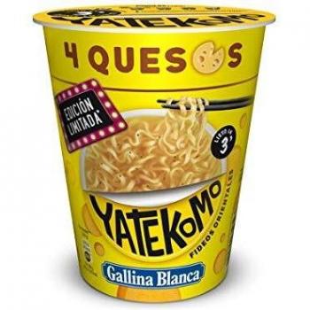 GALLINA BLANCA fideos orientales 4 quesos yatekomo vaso 64 gr
