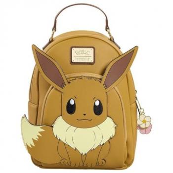 Mochila Mini Loungefly Pokémon Eevee - Bolso Coleccionable de Cuero Sintético - Regalo Ideal para Fans del Anime y Videojuegos