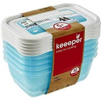 Botes para Alimentos Keeeper MIA Polar 5 Unidades 500 ml - Almacenamiento y Transporte de Alimentos